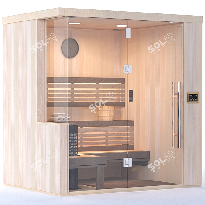 Luxury Sauna Experience 3D model image 1