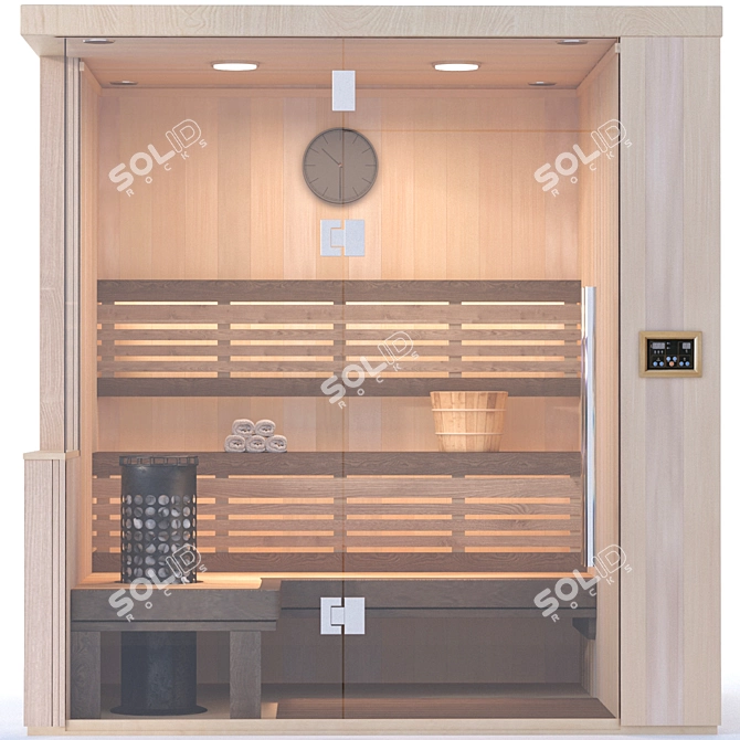 Luxury Sauna Experience 3D model image 2