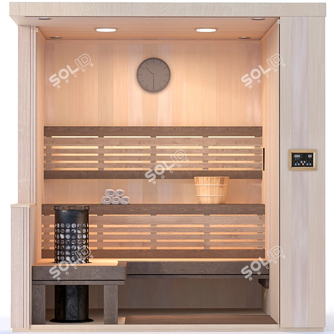 Luxury Sauna Experience 3D model image 3