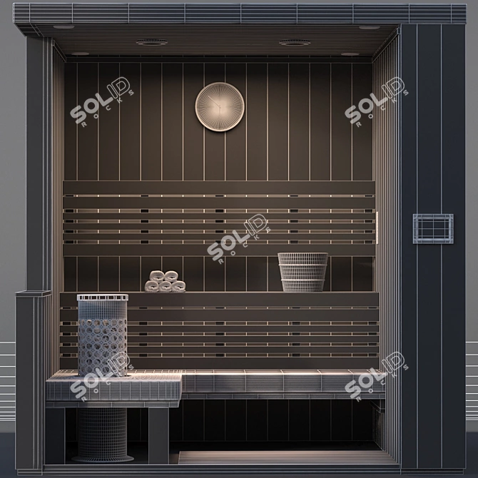 Luxury Sauna Experience 3D model image 5