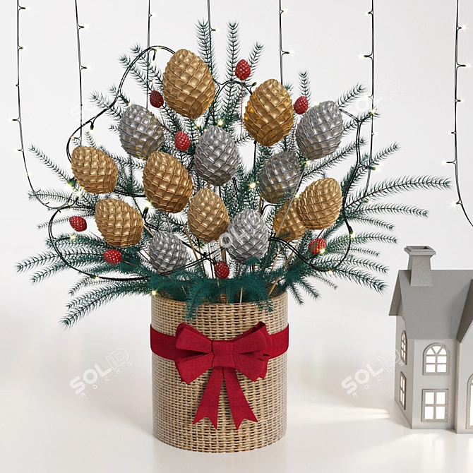 Festive Christmas Decor 3D model image 2