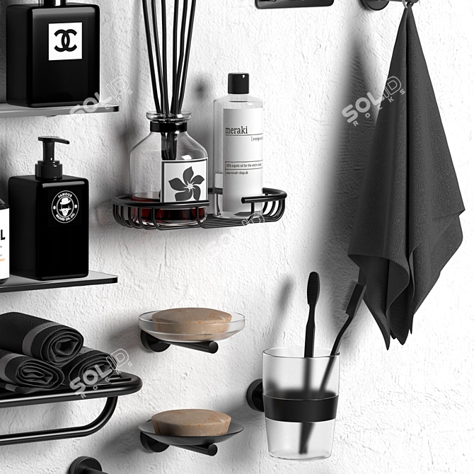 INDA Bathroom Set: Stylish & Functional 3D model image 3