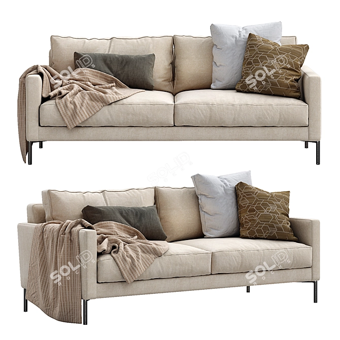 LUCA Interface Sofa - Sleek and Modern Design 3D model image 1
