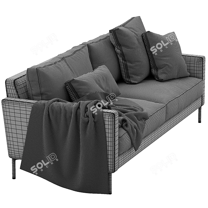 LUCA Interface Sofa - Sleek and Modern Design 3D model image 5