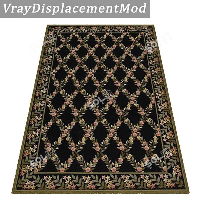 Luxury Rug Collection: Set of 3 High-Quality Carpets 3D model image 3