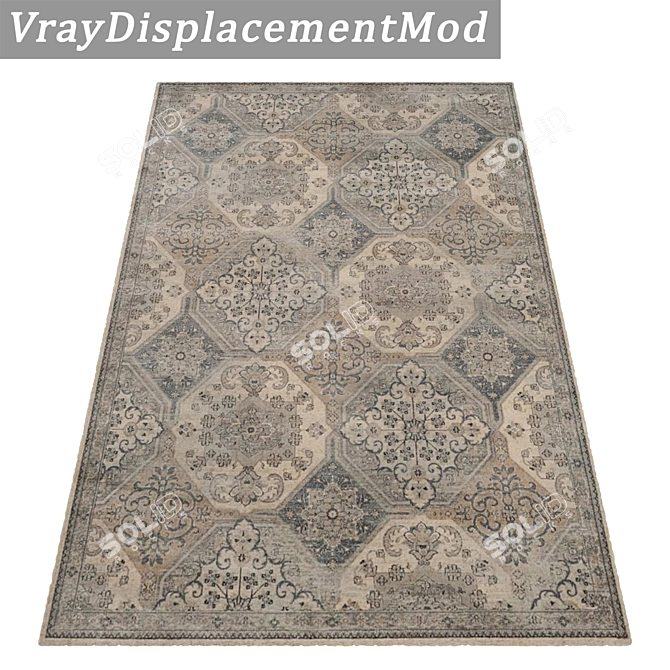 Luxury Textured Carpet Set 3D model image 3