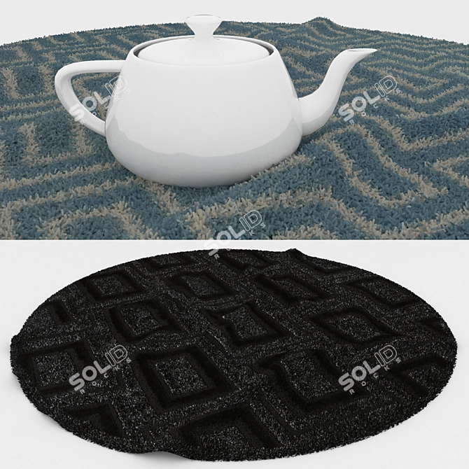 Round Carpets Set: Versatile and Stunning 3D model image 3