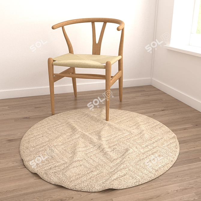 Round Carpets Set: Versatile and Stunning 3D model image 4