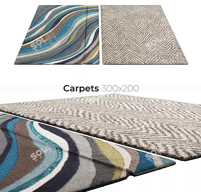 Title: Stylish Interior Carpets 3D model image 1