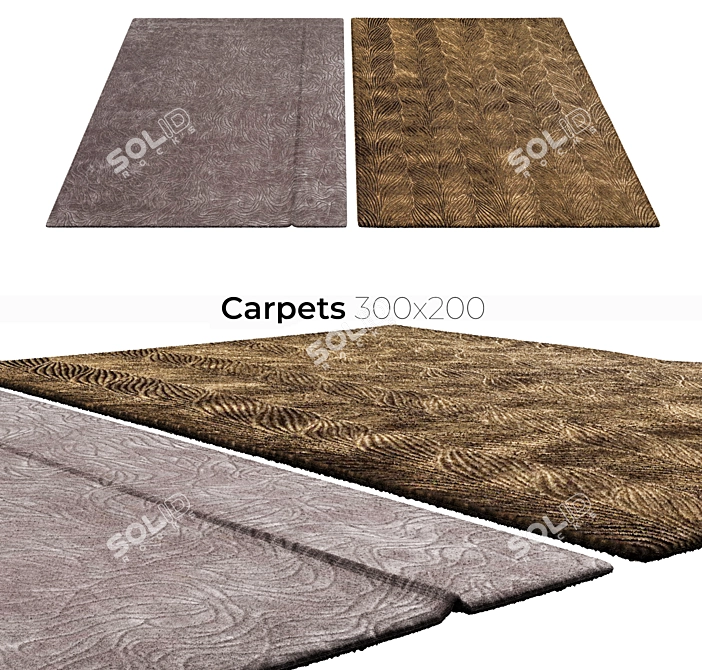 Stylish Interior Carpets 3D model image 1