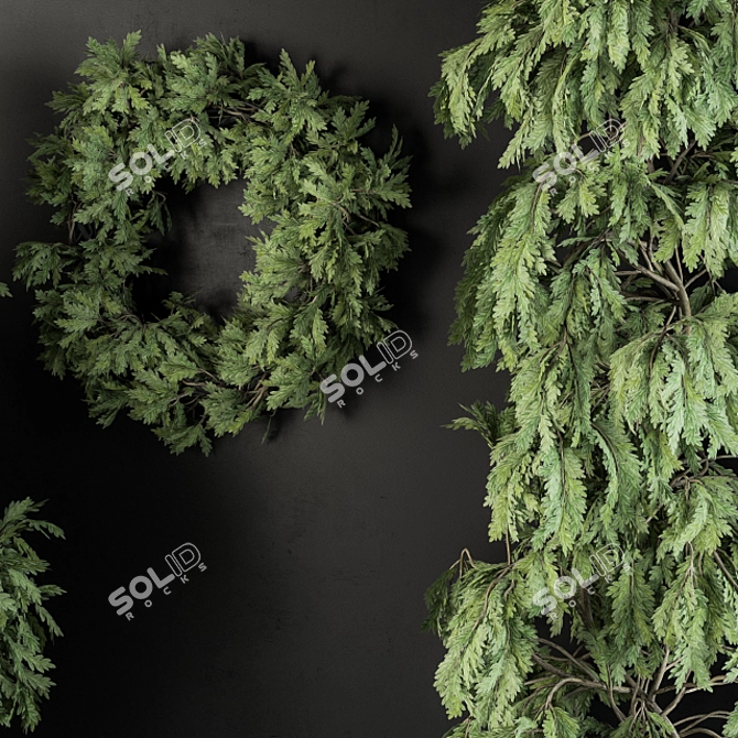 Festive Porch Decor - Christmas Set 3D model image 3