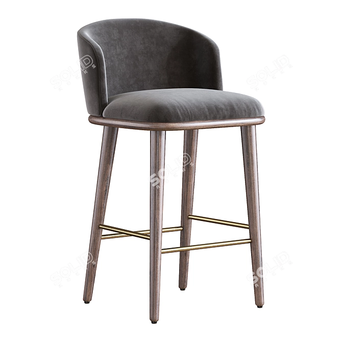 Elegant Arven Bar Stool 3D model image 3