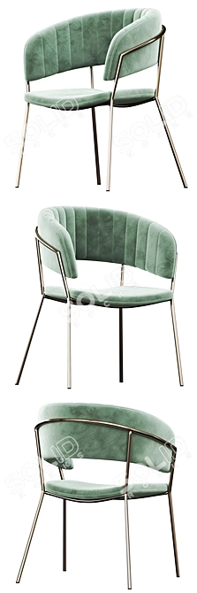 Pisa Velvet Chair: Deephouse Pro 3D model image 4