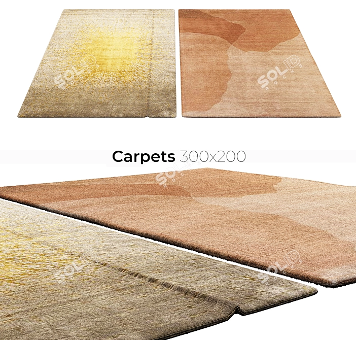 Stylish Interior Carpets 3D model image 1