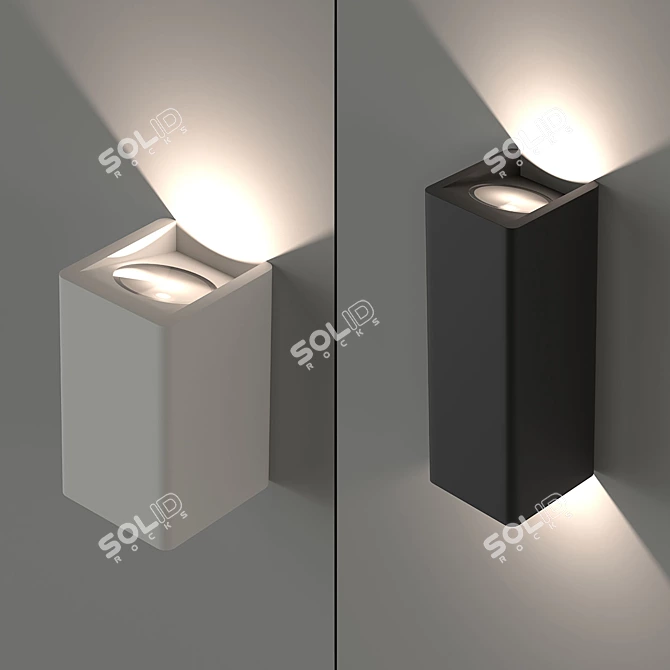 LED Aluminum Wall Sconce 3D model image 1