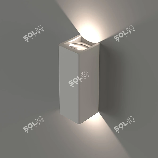 LED Aluminum Wall Sconce 3D model image 3