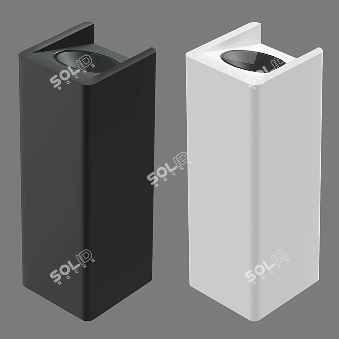 LED Aluminum Wall Sconce 3D model image 4