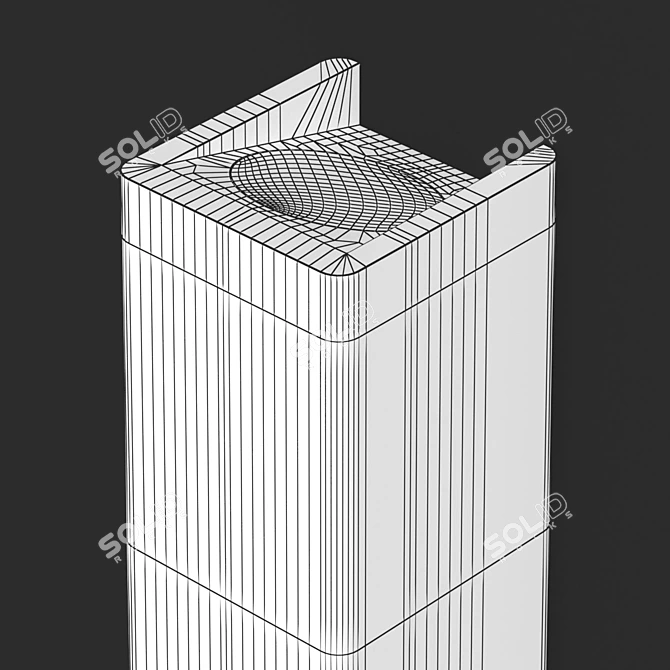 LED Aluminum Wall Sconce 3D model image 5