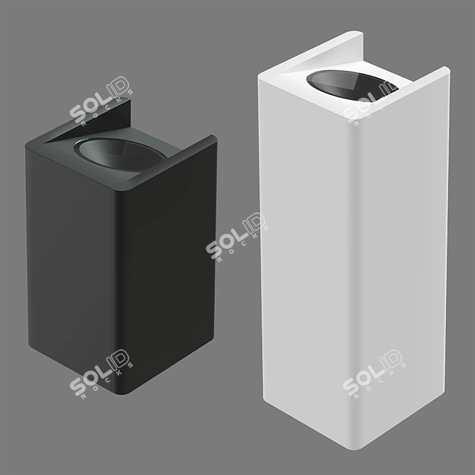 LED Aluminum Wall Sconce 3D model image 6