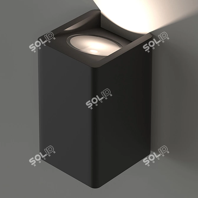 LED Aluminum Wall Sconce 3D model image 7