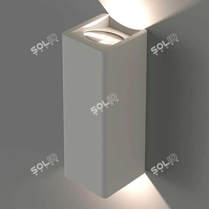LED Aluminum Wall Sconce 3D model image 8