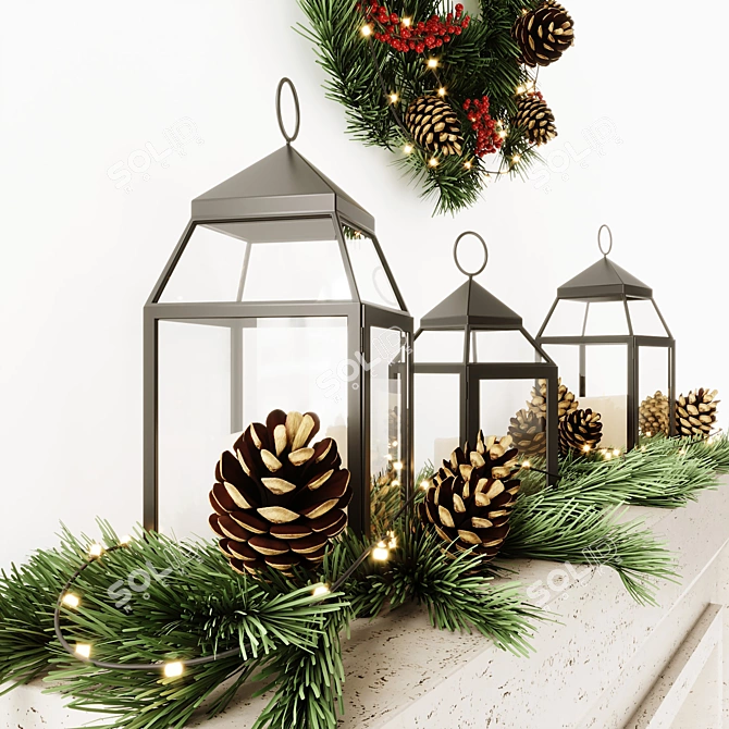 Holiday Joy Christmas Decor Set 3D model image 2