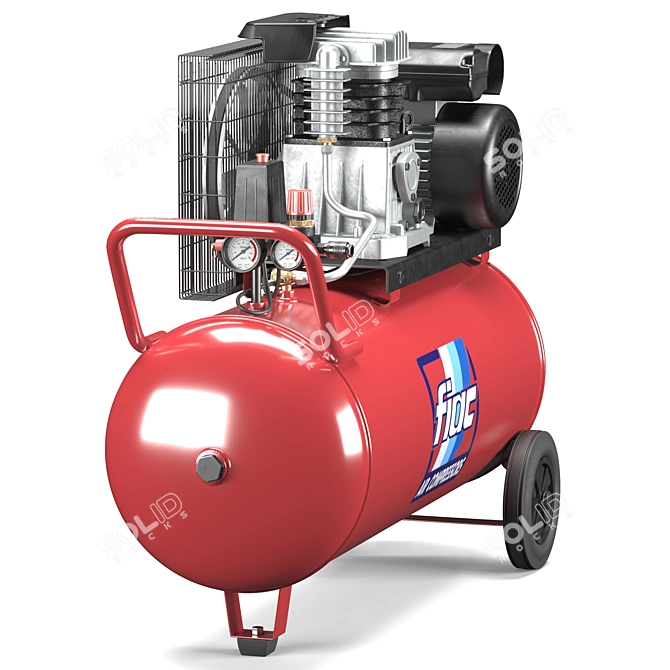 Powerful FIAC Air Compressor 3D model image 2