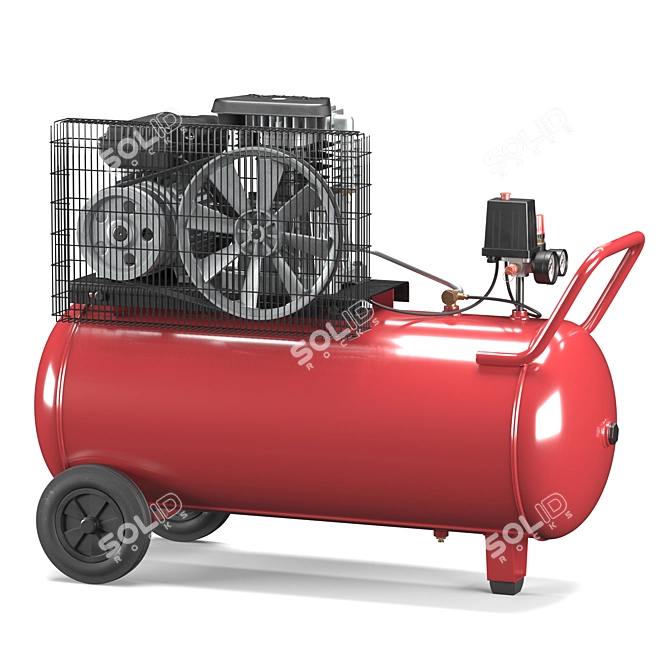 Powerful FIAC Air Compressor 3D model image 4