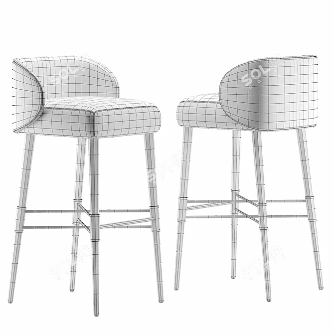 Olympia Swivel Bar Stool 3D model image 4