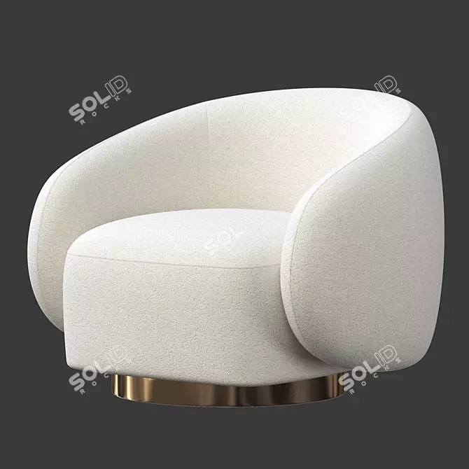 Modern Swivel Chair Brice 3D model image 1