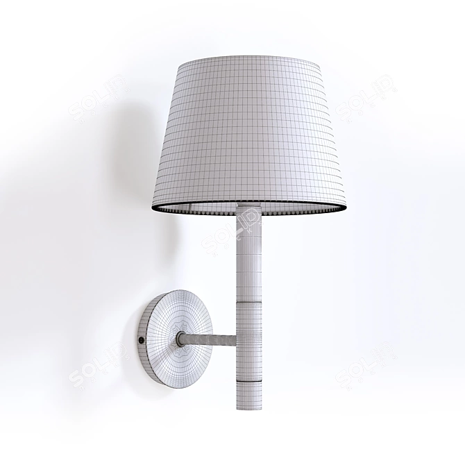 Modern Oak Wall Lamp 3D model image 2