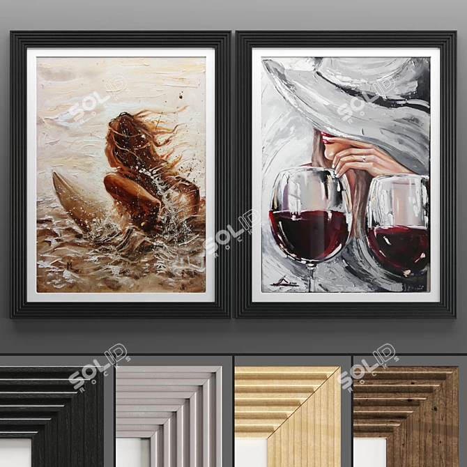 Modern Art Frames 679 3D model image 1