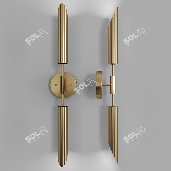 Sleek Blade Wall Lamp 3D model image 1