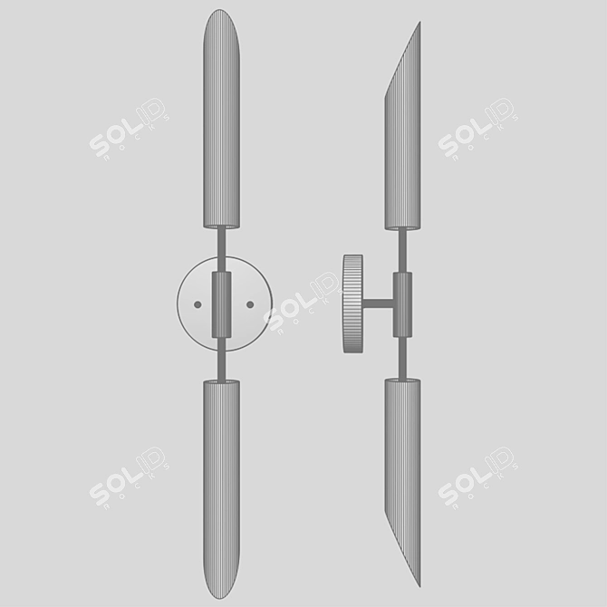 Sleek Blade Wall Lamp 3D model image 2