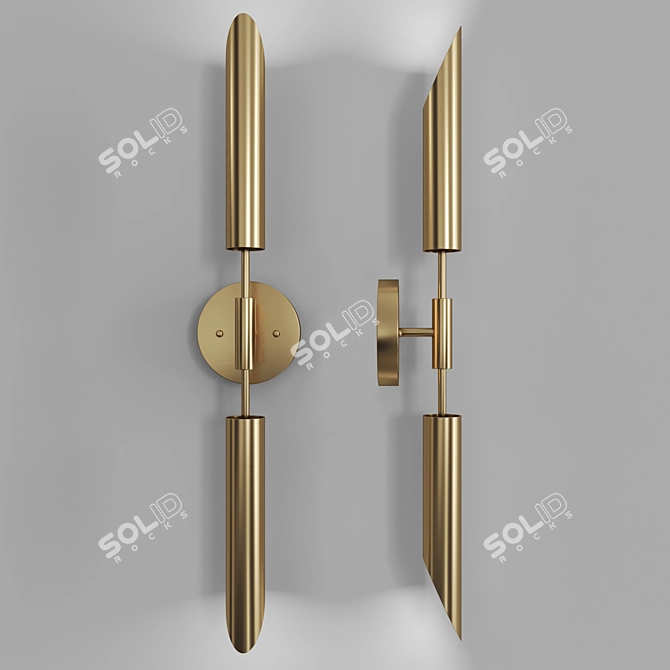 Sleek Blade Wall Lamp 3D model image 3