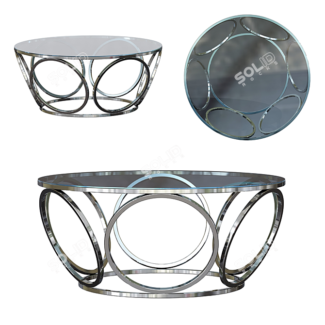 Smoke Glass Coffee Table Halmar VENUS 3D model image 2