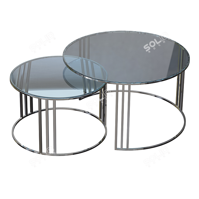 Smoke Glass Coffee Table Halmar VENUS 3D model image 3
