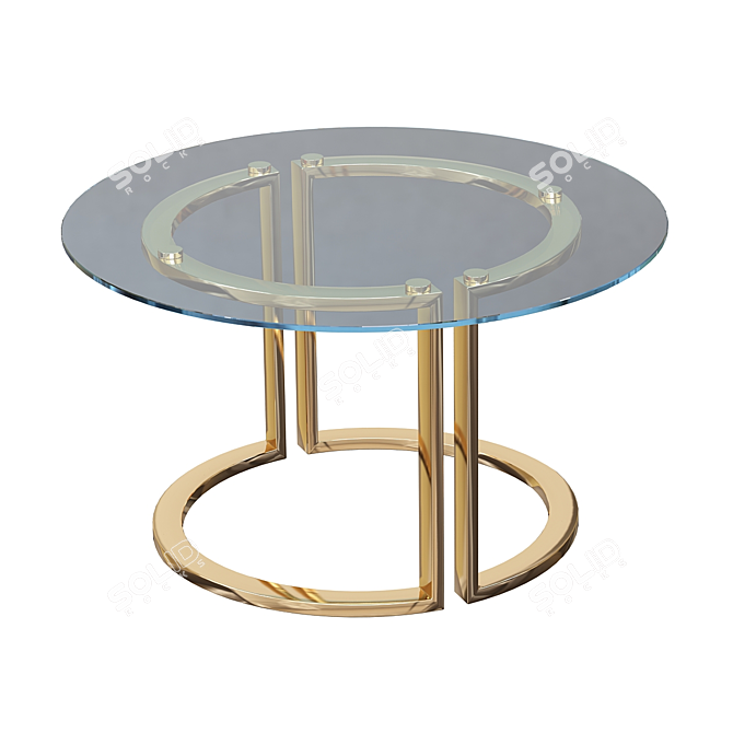 Smoke Glass Coffee Table Halmar VENUS 3D model image 4