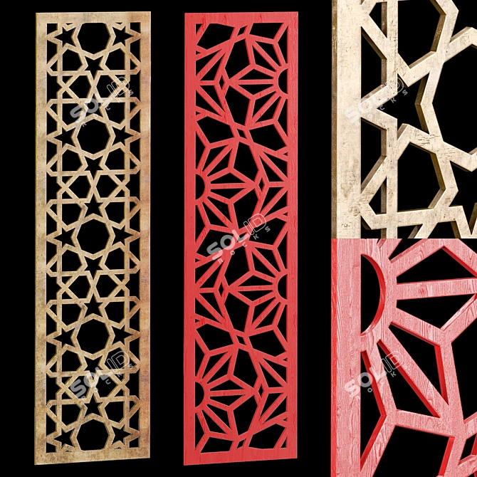 Decorative Panel Set: Elegant and Versatile 3D model image 2