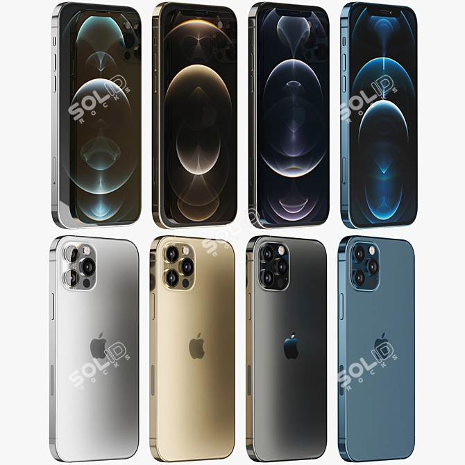 iPhone 12 Pro: Experience Every Color 3D model image 2