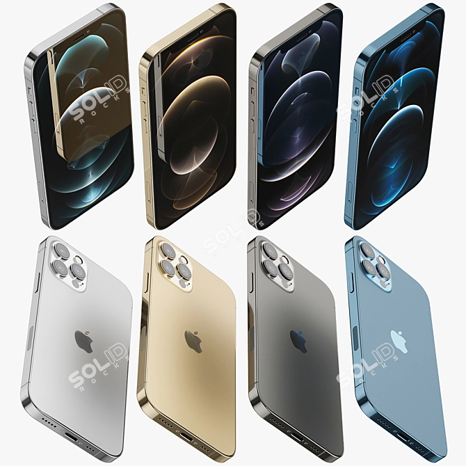 iPhone 12 Pro: Experience Every Color 3D model image 3