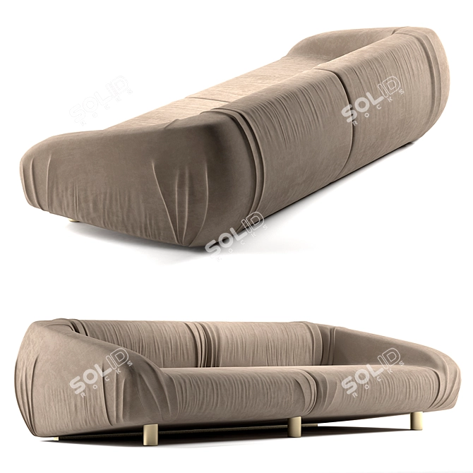 Baxter Fold Sofa: Comfort in Style! 3D model image 2