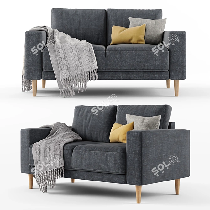 Modern Grey JYSK Egense Sofa 3D model image 2