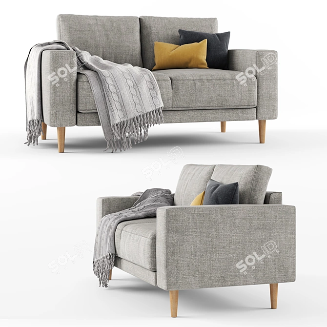 Modern Grey JYSK Egense Sofa 3D model image 3