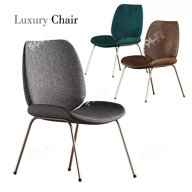 Elegant Luxury Chair 3D model image 1