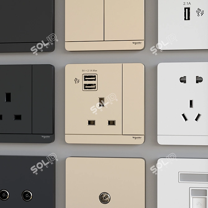 Streamline Your Space with Schneider Avataron Switches 3D model image 9