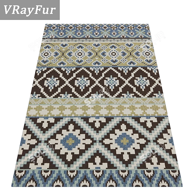 Title: Luxury Texture Carpets Set 3D model image 2