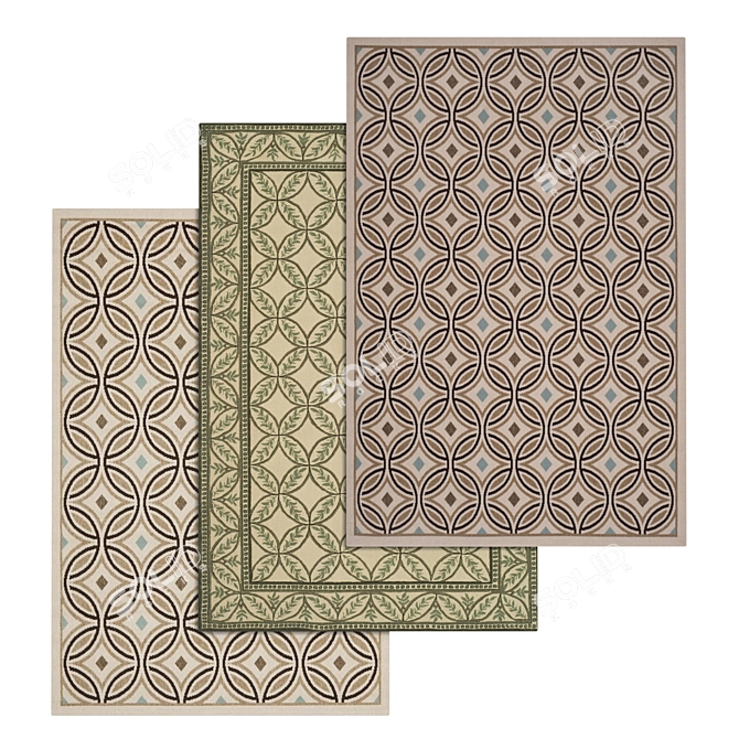 High-Quality Carpet Set | 3D Textured Rugs for VRay & Corona 3D model image 1