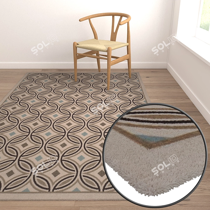 High-Quality Carpet Set | 3D Textured Rugs for VRay & Corona 3D model image 5