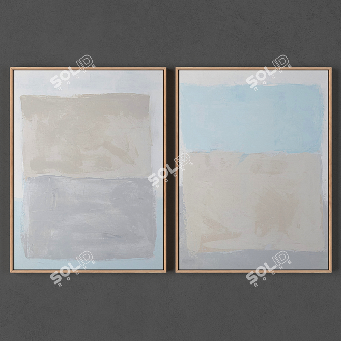 Artful Frames: 2 Masterpieces 3D model image 1